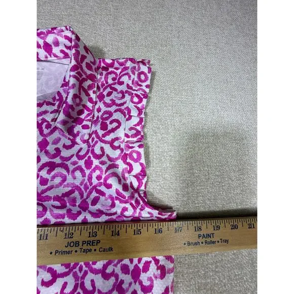 Gottex Women Sm Pink/White The Pink Santorini Golf Sleeveless V Neck Dress NWT - Picture 6 of 8